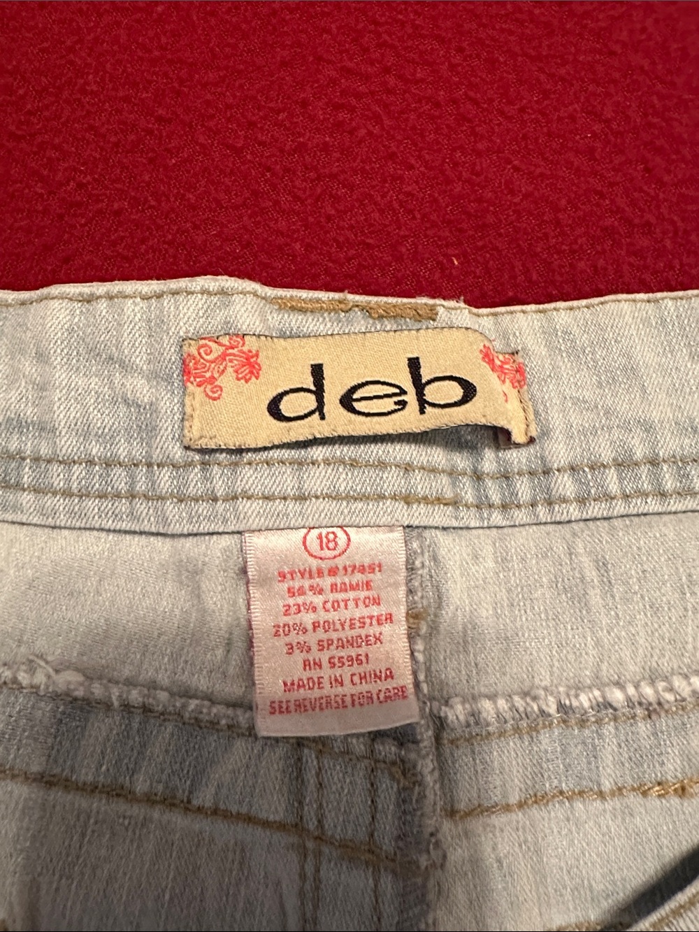 VINTAGE***deb Light Blue Women’s Denim Jeans - Light Blue